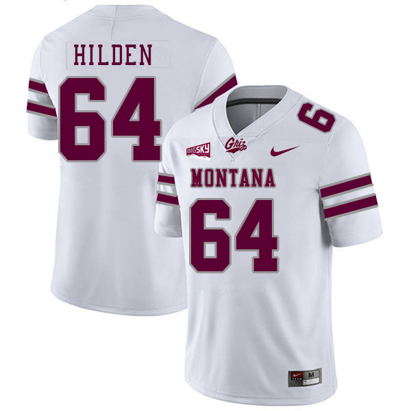 Montana Grizzlies #64 Matt Hilden College Football Jerseys Stitched Sale-White